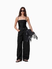 AllSaints Black Court Strapless Swimsuit - Image 5 of 7