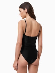 AllSaints Black Court Strapless Swimsuit - Image 6 of 7