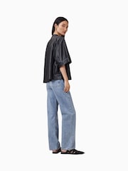 AllSaints Blue Brooklyn Straight Leg Jeans - Image 2 of 9