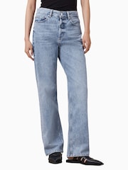 AllSaints Blue Brooklyn Straight Leg Jeans - Image 3 of 9