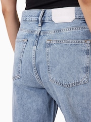AllSaints Blue Brooklyn Straight Leg Jeans - Image 8 of 9