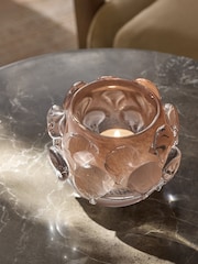 Natural N. Premium Glass Textured Glass Tea Light Holder - Image 1 of 6