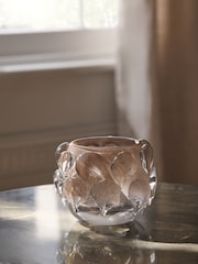 Natural N. Premium Glass Textured Glass Tea Light Holder - Image 3 of 6
