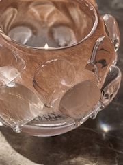 Natural N. Premium Glass Textured Glass Tea Light Holder - Image 4 of 6