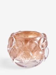 Natural N. Premium Glass Textured Glass Tea Light Holder - Image 6 of 6