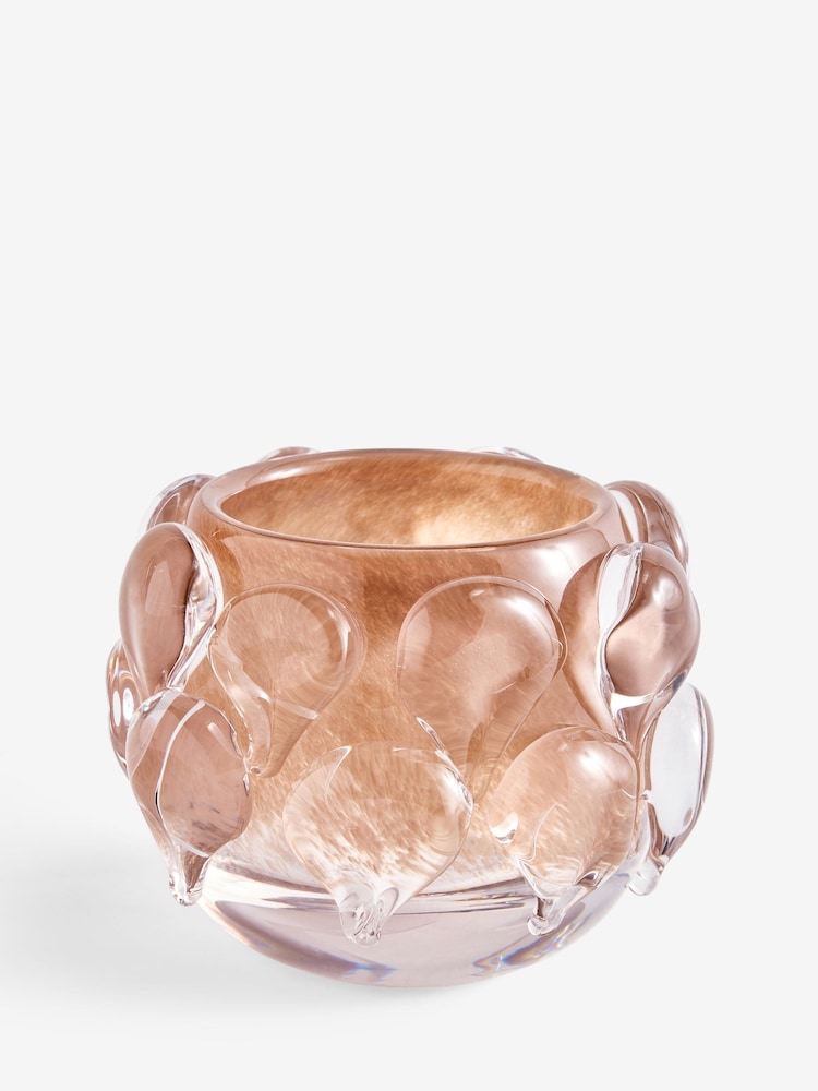 Natural N. Premium Glass Textured Glass Tea Light Holder - Image 6 of 6 Natural N. Premium Glass Textured Glass Tea Light Holder - Image 6 of 6