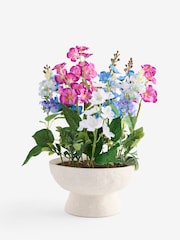 Multi Bright Artificial Florals In Ceramic Bowl - Image 4 of 4