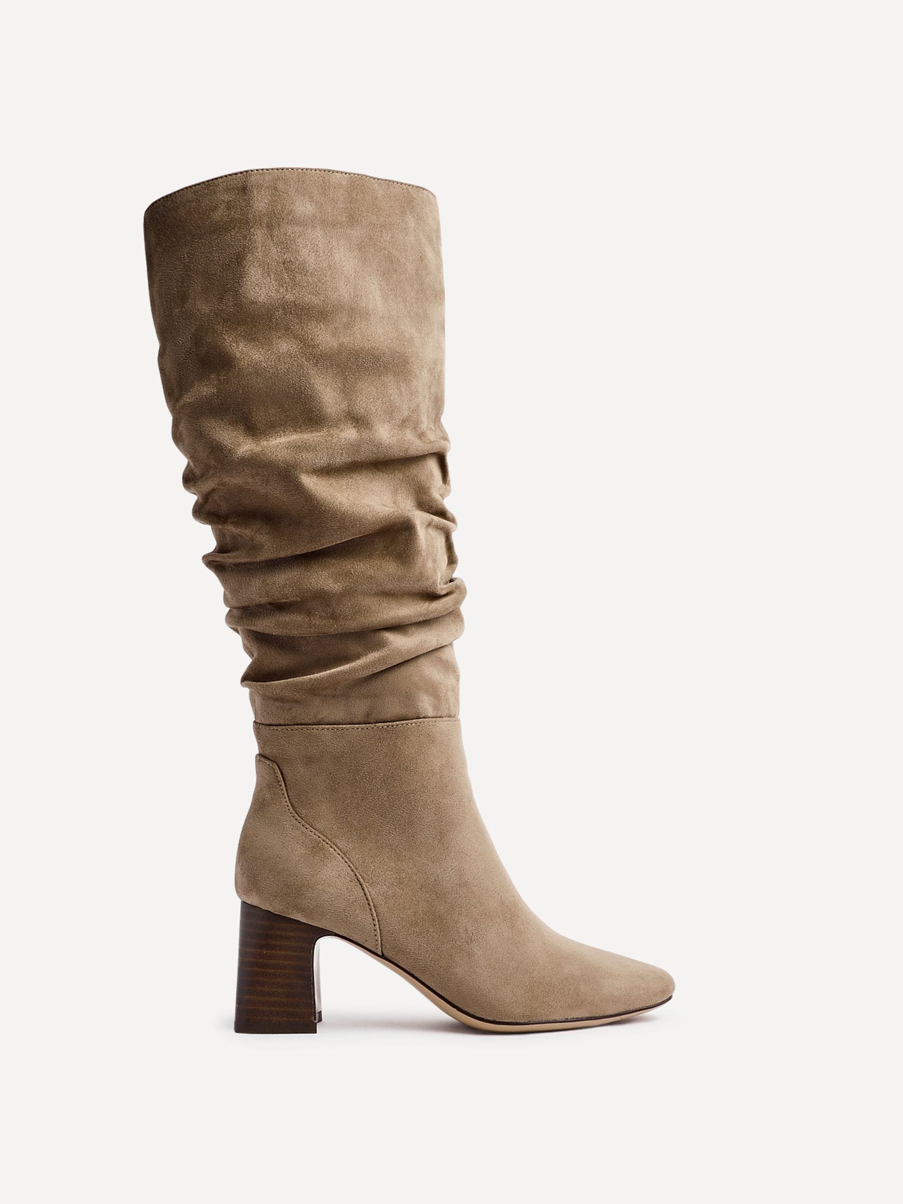 Buy Linzi Mocha Alpine Ruched High Leg Boots from Next USA