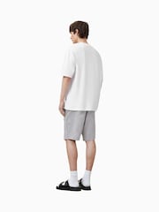 AllSaints Grey Helix Straight Leg Sweat Shorts - Image 6 of 7