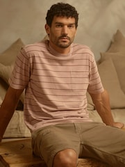 ורוד - FATFACE חולצת טי עם פסים - תמונה 1 מתוך 6