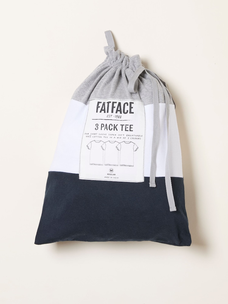 FatFace White Short Sleeve Tshirts 3 Pack - Image 8 of 8 FatFace White Short Sleeve Tshirts 3 Pack - Image 8 of 8