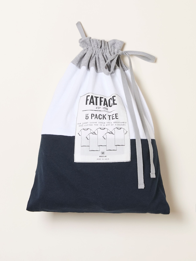 FatFace White Short Sleeve Tshirt 5 Pack - Image 8 of 8 FatFace White Short Sleeve Tshirt 5 Pack - Image 8 of 8