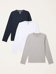 FatFace Long Sleeve Tshirts 3 Pack - Imagem 1 de 7