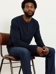 FatFace Long Sleeve Henley Tshirts 2 Pack - Imagem 2 de 7