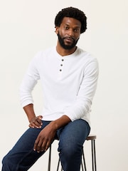 FatFace Long Sleeve Henley Tshirts 2 Pack - Imagem 4 de 7