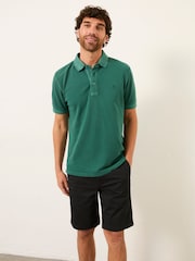 FatFace Jade Green Short Sleeve Pique Polo - Image 1 of 6