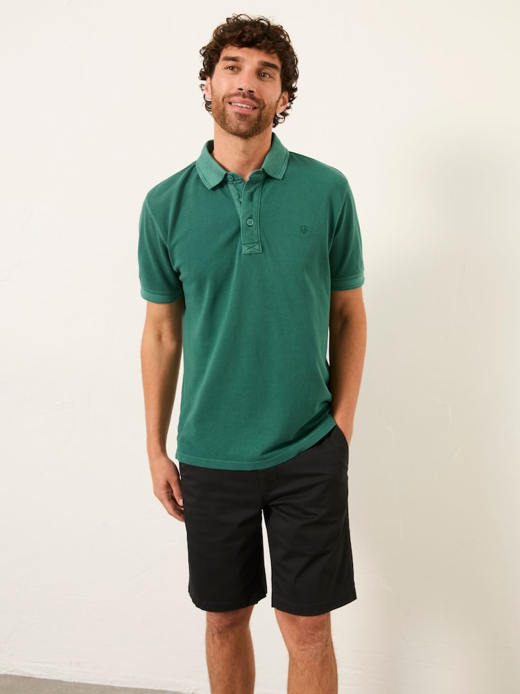 FatFace Jade Green Short Sleeve Pique Polo - Image 1 of 6 FatFace Jade Green Short Sleeve Pique Polo - Image 1 of 6