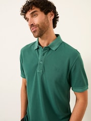 FatFace Jade Green Short Sleeve Pique Polo - Image 4 of 6