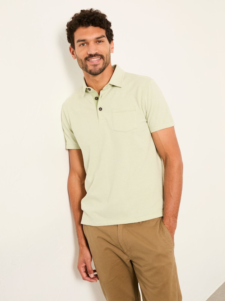 FatFace Green Elm Stripe Polo - Image 1 of 6 FatFace Green Elm Stripe Polo - Image 1 of 6