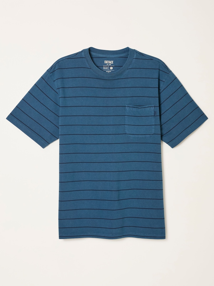 Blau - FATFACE – Gestreiftes T-Shirt - Bild 5 von 5