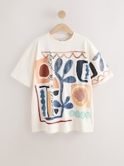 كريم - تيشرت للشاطئ بطبعة جرافيك - صورة 1 من 3