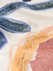 كريم - تيشرت للشاطئ بطبعة جرافيك - صورة 2 من 3