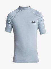 Quiksilver Blue Everyday UPF 50 Short Sleeve Logo Rash Vest - Image 1 of 2