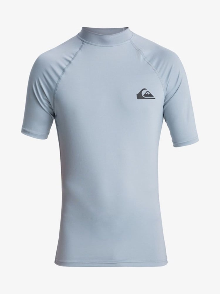 Quiksilver Blue Everyday UPF 50 Short Sleeve Logo Rash Vest - Image 1 of 2