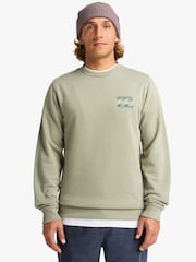 Billabong Grey Foundation Backprint Graphic Logo Sweatshirt - Image 1 of 7