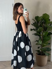 Style Cheat Black Rhoda 2in1 Jersey Mix Dress - Image 2 of 5