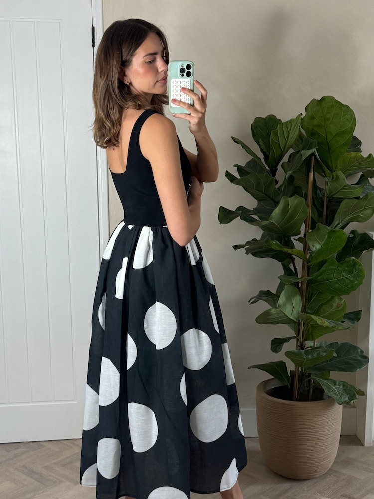 Style Cheat Black Rhoda 2in1 Jersey Mix Dress - Image 2 of 5