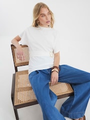 River Island White Belted T-Shirt - Image 4 of 4