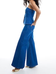River Island Blue Palazzo Jeans - Image 3 of 4