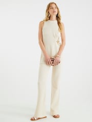 Blusa túnica com acabamento texturizado em concha River Island - Imagem 3 de 4