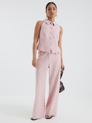 River Island Pink Petite Collared Waistcoat - Image 1 of 4