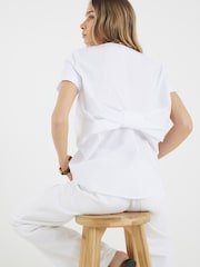 River Island White Poplin Bow Back T-Shirt - Image 3 of 3