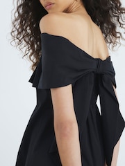 River Island Black Premium Bow Mini Shift Dress - Image 4 of 4