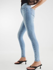 River Island Blue High Rise Sculpt Skinny Jeans - Image 2 of 4