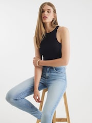 River Island Blue High Rise Sculpt Skinny Jeans - Image 3 of 4