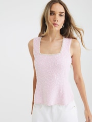 River Island Pink Boucle Vest - Image 4 of 4