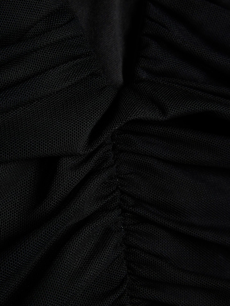 River Island Black Mesh Bardot Bodysuit - Image 6 of 6