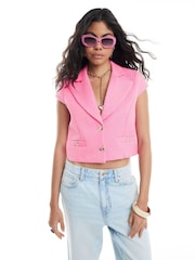 River Island Pink Boucle Jacket - Image 1 of 4