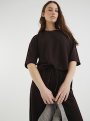 River Island Brown Short Sleeve Boxy T-Shirt - Image 1 of 4
