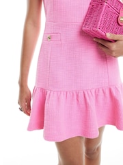 River Island Pink Boucle Mini Dress - Image 4 of 4