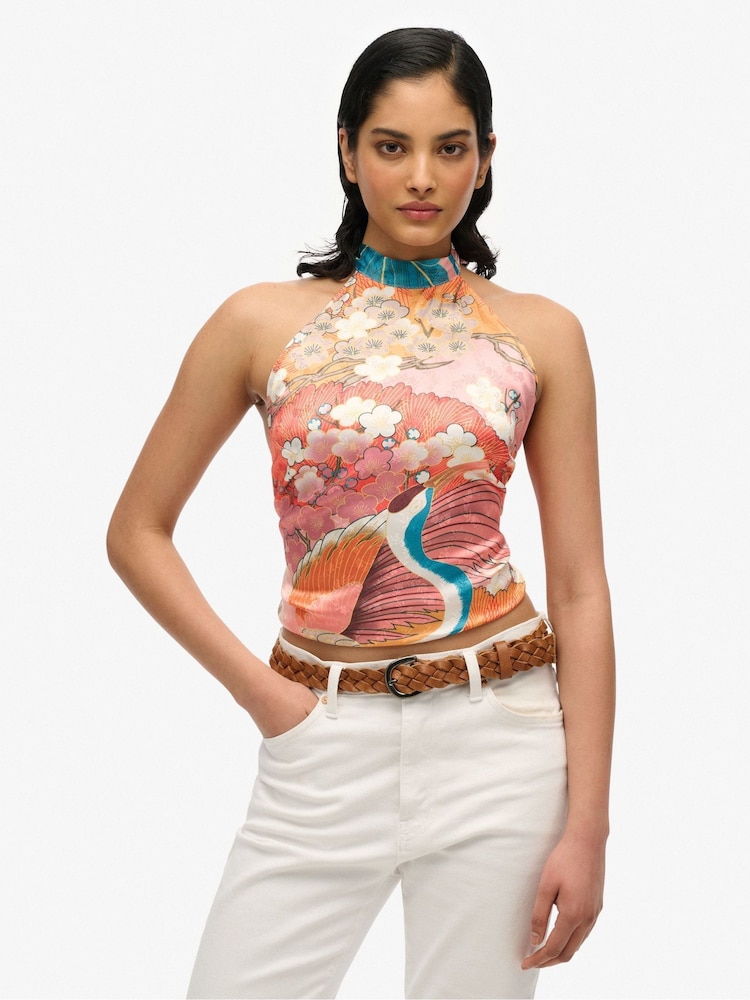 Blusa Halter Jacquard Superdry - Imagem 1 de 4