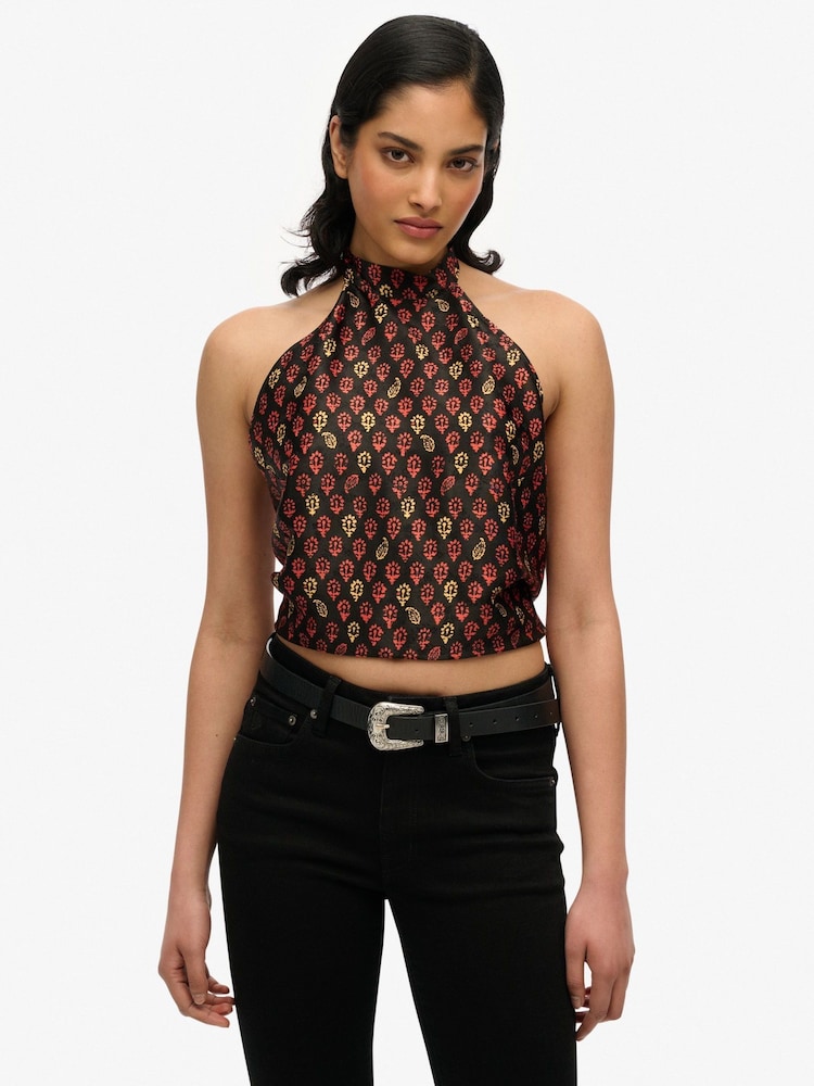 Blusa Halter Jacquard Superdry - Imagem 1 de 4