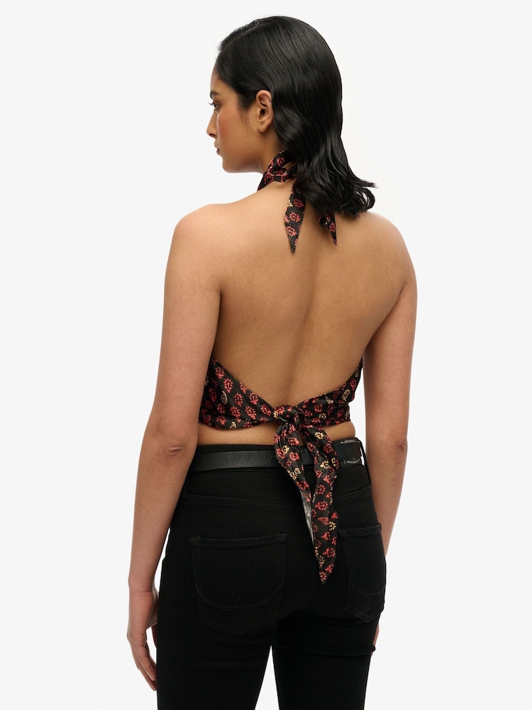 Blusa Halter Jacquard Superdry - Imagem 2 de 4