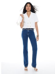 River Island White Boucle Jacket - Image 3 of 4