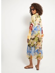 River Island Blue Printed Long Line Kimono - Image 3 of 4