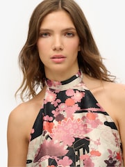 Superdry Pink Jacquard Halter Top - Image 4 of 6